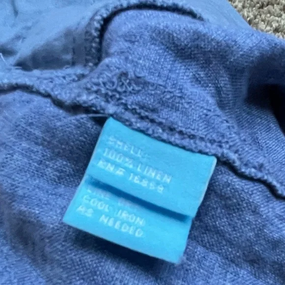 J.McLaughlin Blue Linen Skirt w/ Frayed hem size 2 - Picture 5 of 6